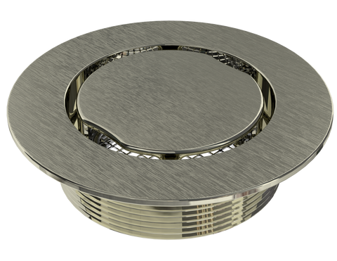 BCS.100.22 - 4" Round Shower Drain Top - Brushed Nickel