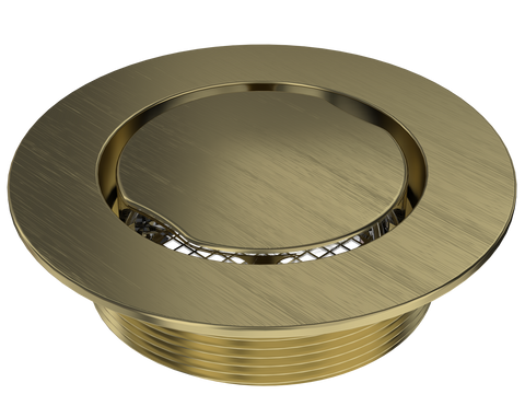 BCS.100.88 - 4" Round Shower Drain Top - Brushed Gold