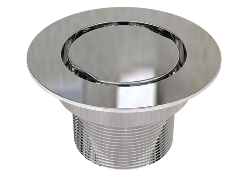 BCS.102.11 - 4" Flat Round Drain Outlet - Chrome