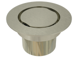 BCS.102.22 - 4" Flat Round Drain Outlet - Brushed Nickel