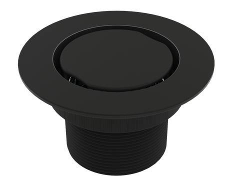 BCS.102.33 - 4" Flat Round Drain Outlet - Matte Black