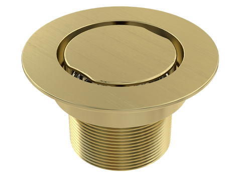 BCS.102.88 - 4" Flat Round Drain Outlet - Brushed Gold