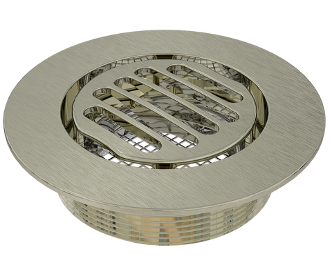 BCS.150.22 - 4" Round Shower Drain Top - Brushed Nickel