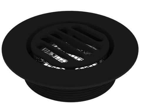 BCS.150.33 - 4" Round Shower Drain Top - Matte Black