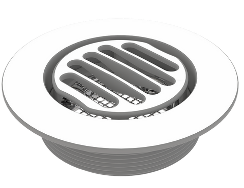 BCS.150.44 - 4" Round Shower Drain Top - White