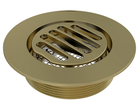BCS.150.88 - 4" Serenity Round Shower Drain Top - Brushed Gold