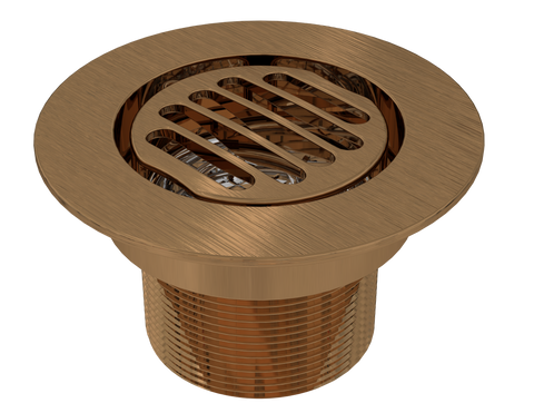 BCS.152.77 - 4" Slotted Round Drain Outlet - Luxe Bronze