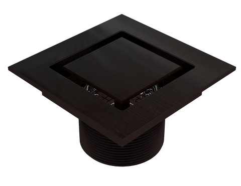BCS.202.66 - 4" x 4" Flat Square Drain Outlet - Venetian Bronze