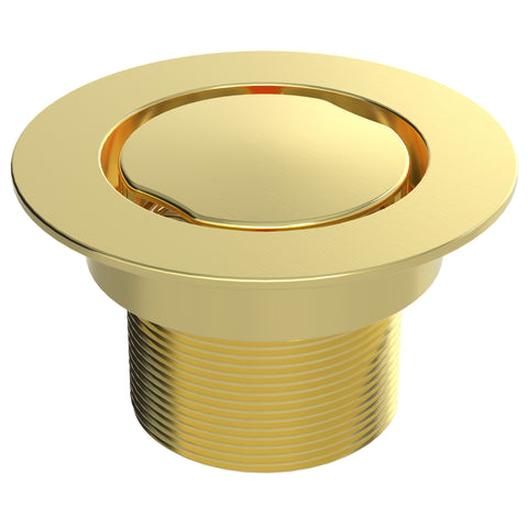 BCS.102.88 - 4" Flat Round Drain Outlet - Brushed Gold