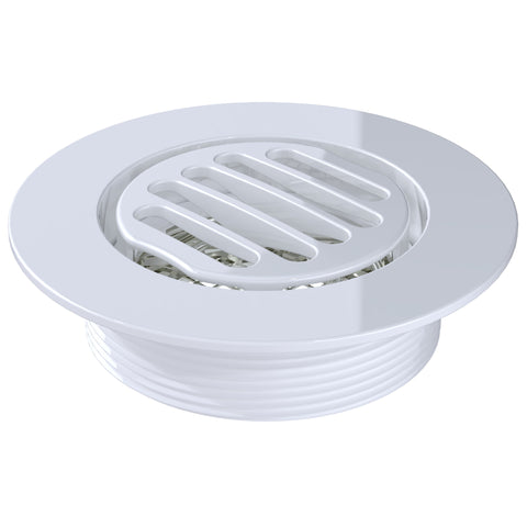 BCS.150.44 - 4" Round Shower Drain Top - White