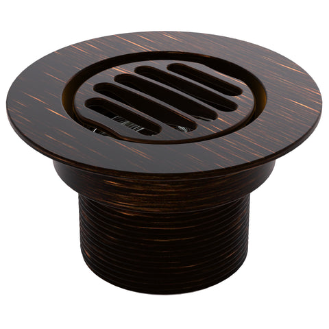 BCS.152.66 - 4" Slotted Round Drain Outlet - Venetian Bronze