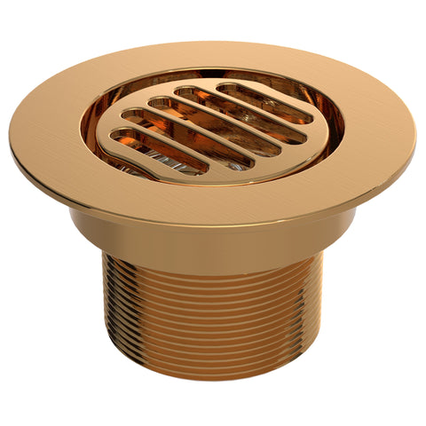 BCS.152.77 - 4" Slotted Round Drain Outlet - Luxe Bronze