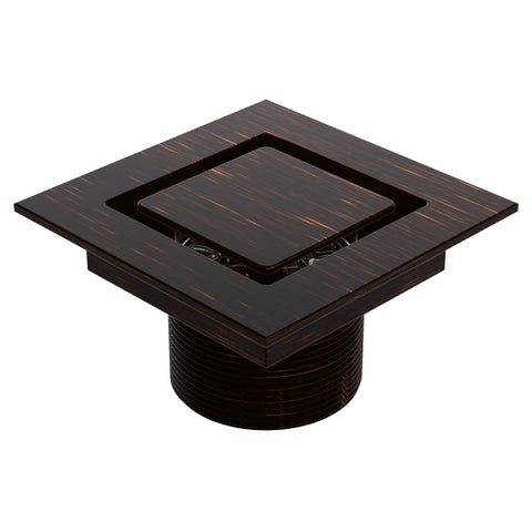 BCS.202.66 - 4" x 4" Flat Square Drain Outlet - Venetian Bronze