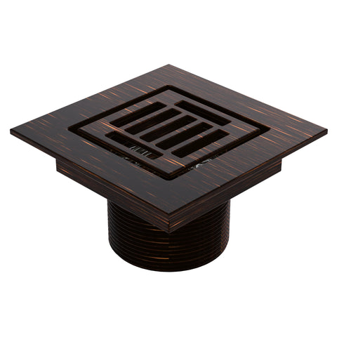 BCS.252.66 - 4" x 4" Slotted Square Drain Outlet - Venetian Bronze