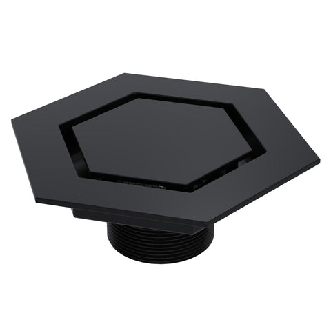 BCS.502.33 - 5 3/4" Hexagonal Trim with 2" Outlet - Matte Black