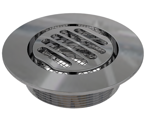 BCS.150.11 - 4" Serenity Round Shower Drain Top - Chrome Plated