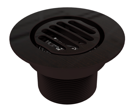 BCS.152.66 - 4" Slotted Round Drain Outlet - Venetian Bronze