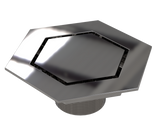 BCS.502.11 - 5 3/4" Hexagonal Trim with 2" Outlet - Chrome