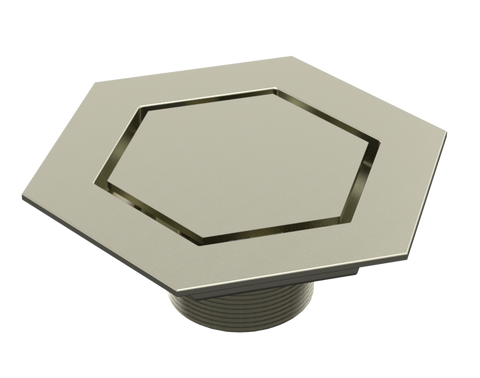 BCS.502.22 - 5 3/4" Hexagonal Trim with 2" Outlet - Brushed Nickel