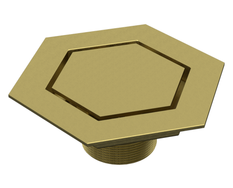 BCS.502.88 - 5 3/4" Hexagonal Trim with 2" Outlet - Brushed Gold