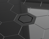 BCS.502.33 - 5 3/4" Hexagonal Trim with 2" Outlet - Matte Black